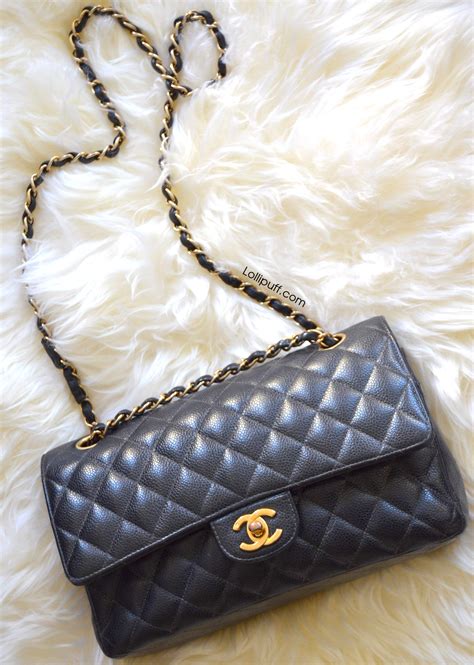 chanel caviar shoulder bag|Chanel Classic Medium Caviar Double Flap Bag .